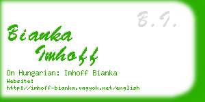 bianka imhoff business card